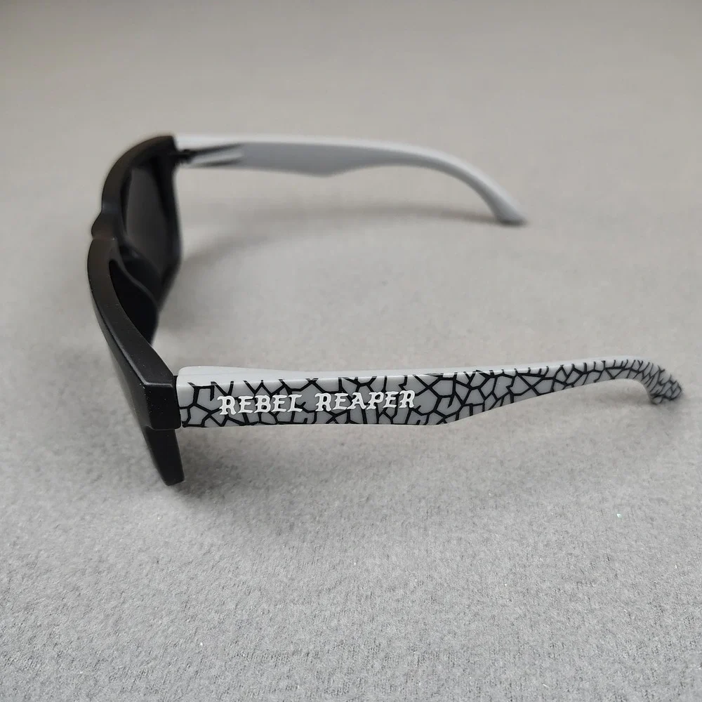 Rebel Reaper Sunglasses Black Lense Helm Style UV400 Polarized Surfer Biker NEW